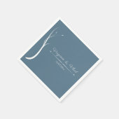 Dusty Blue Wedding Napkins Serviette (Ecke)