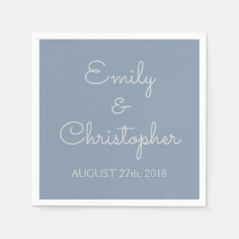 Dusty Blue Wedding oder Empfang Simple Napkins Serviette