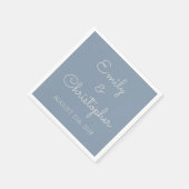 Dusty Blue Wedding oder Empfang Simple Napkins Serviette (Ecke)