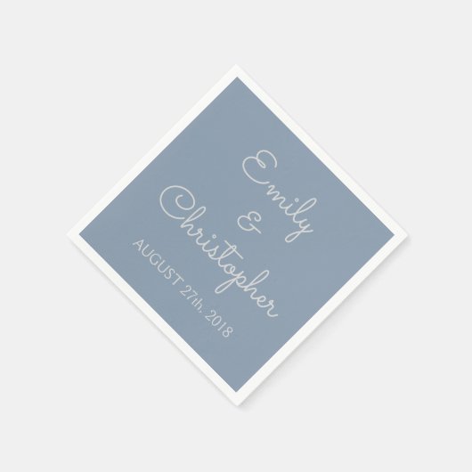 Dusty Blue Wedding oder Empfang Simple Napkins Serviette (Ecke)