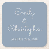 Dusty Blue Wedding oder Empfang Simple Untersetzer