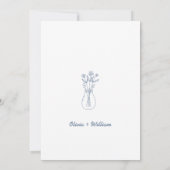 Dusty Blue Wedding Order of Events Program Einladung (Rückseite)