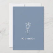 Dusty Blue Wedding Order of Events Program Einladung (Rückseite)