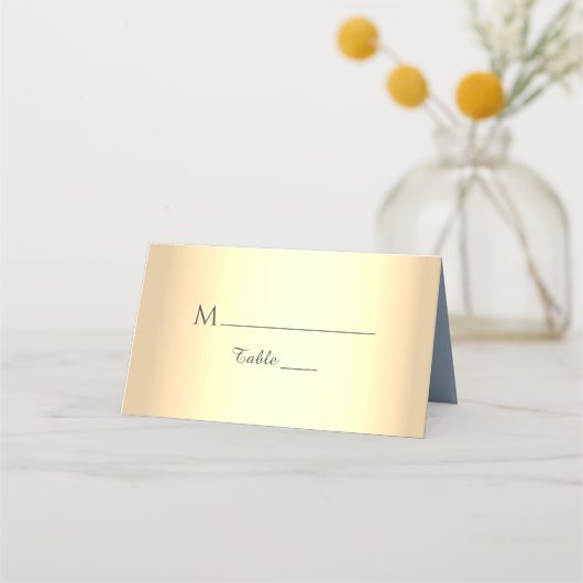 Dusty Blue Wedding Platzkarte (Vorderseite)