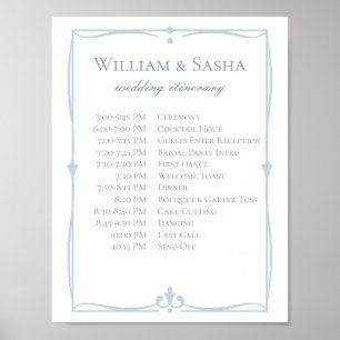 Dusty Blue Wedding Poster