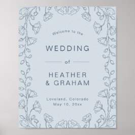 Dusty Blue Wedding Poster