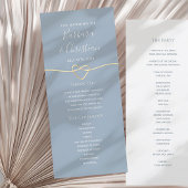 Dusty Blue Wedding Program