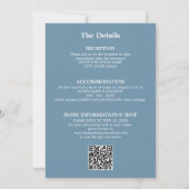 Dusty Blue Wedding QR Code UAWG Einladung (Rückseite)