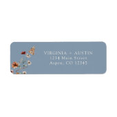 Dusty Blue Wedding Return Address Label (Vorne)