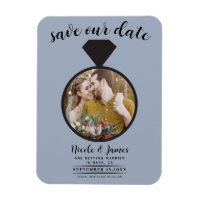 Dusty Blue Wedding Ring Foto Save the Date