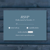 Dusty Blue Wedding RSVP Card