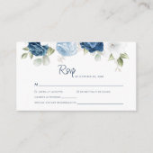 Dusty Blue Wedding RSVP Enclosure Card Begleitkarte (Vorderseite)