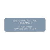 Dusty Blue Wedding Rücksendeadresse (Vorne)