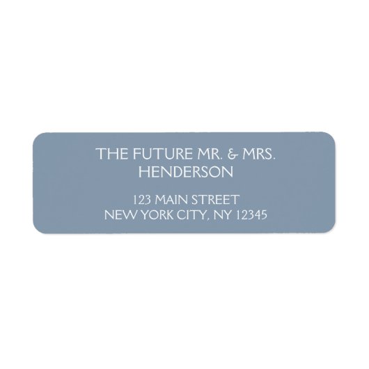 Dusty Blue Wedding Rücksendeadresse (Vorne)