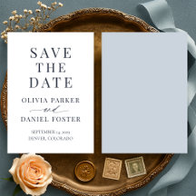 Dusty Blue Wedding Save the Date