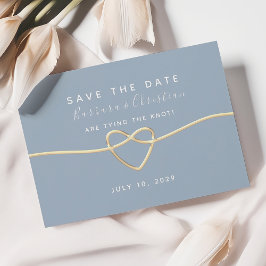 Dusty Blue Wedding Save the Date Card