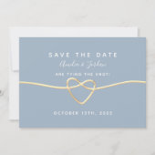 Dusty Blue Wedding Save the Date Card (Vorderseite)