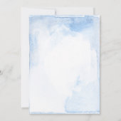 Dusty Blue Wedding | Schwarz und Rosa Einladung (Rückseite)