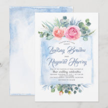 Dusty Blue Wedding | Schwarz und Rosa