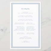 Dusty Blue Wedding Script Modern Zeremony Program (Rückseite)