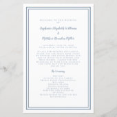 Dusty Blue Wedding Script Modern Zeremony Program (Vorderseite)