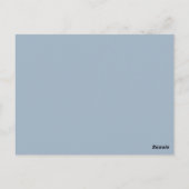 Dusty Blue Wedding Script Thank You Place Card Postkarte (Rückseite)