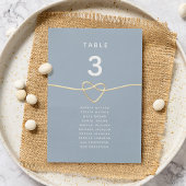 Dusty Blue Wedding Seating Chart mit Herz