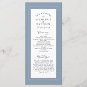 Dusty Blue Wedding Service Zeremonie Programm (Vorderseite)