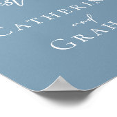 Dusty Blue Wedding Sign Our Guest Book Poster (Ecke)