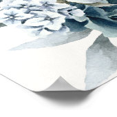 Dusty Blue Wedding Spanish Willkommenszeichen Poster (Ecke)