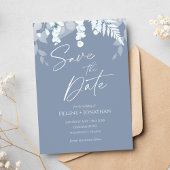 Dusty Blue Wedding speichert das Datum der Einladu Einladung