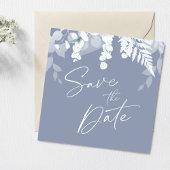 Dusty Blue Wedding speichert das Datum der Einladu Einladung