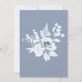 Dusty Blue Wedding speichert das Datum der Einladu Einladung (Rückseite)