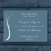 Dusty Blue Wedding speichert das Datum Einladung