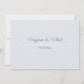 Dusty Blue Wedding speichert das Datum Einladung (Rückseite)