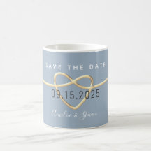 Dusty Blue Wedding speichert die Date Coffee Tasse