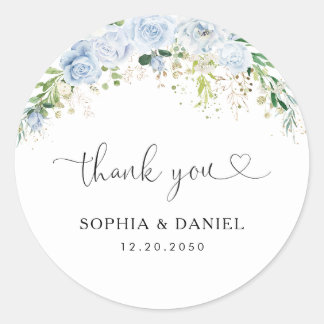 Dusty Blue Wedding Sticker
