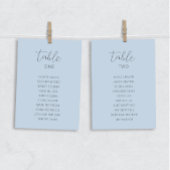 Dusty Blue Wedding Table Chart Cards