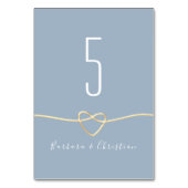 Dusty Blue Wedding Tischnummer (Vorderseite)