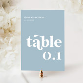 Dusty Blue Wedding Tischnummer