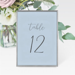 Dusty Blue Wedding Tischnummer Card