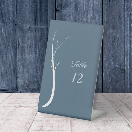 Dusty Blue Wedding Tischnummern Pedestal Sign Sockelschild