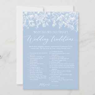 Dusty Blue Wedding Traditions Brautparty Game Einladung