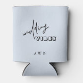 Dusty Blue Wedding Vibes Dosenkühler (Vorderseite)