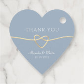 Dusty Blue Wedding Vielen Dank Geschenkanhänger (Rückseite)