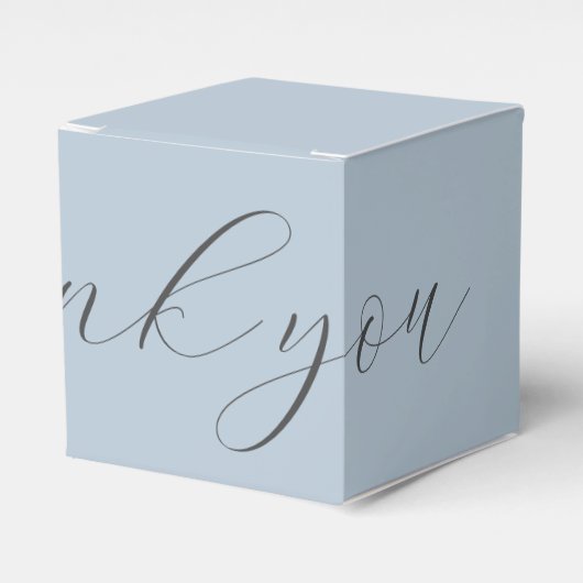 Dusty Blue Wedding Vielen Dank | Willkommens-Fazil Geschenkschachtel (Vorderseite)