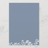 Dusty Blue Wedding Vintag Elegant Classic Menükarte (Rückseite)