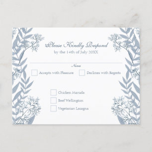 Dusty Blue Wedding Vintag Postcard UAWG Feiertagspostkarte