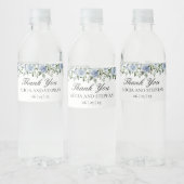 Dusty Blue Wedding Water Bottle Labels Wasserflaschenetikett (Flaschen)