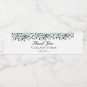 Dusty Blue Wedding Water Bottle Labels Wasserflaschenetikett (Einzelnes Label)